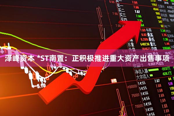 泽峰资本 *ST南置：正积极推进重大资产出售事项