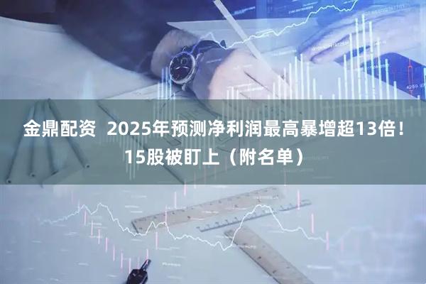 金鼎配资  2025年预测净利润最高暴增超13倍！15股被盯上（附名单）