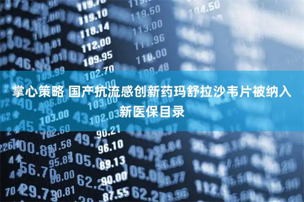 掌心策略 国产抗流感创新药玛舒拉沙韦片被纳入新医保目录